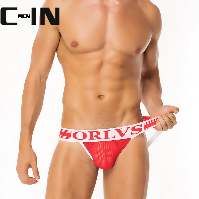 C мужское Сетчатое нижнее белье бандаж сексуальное стринги мужские Homme Tanga ventilate