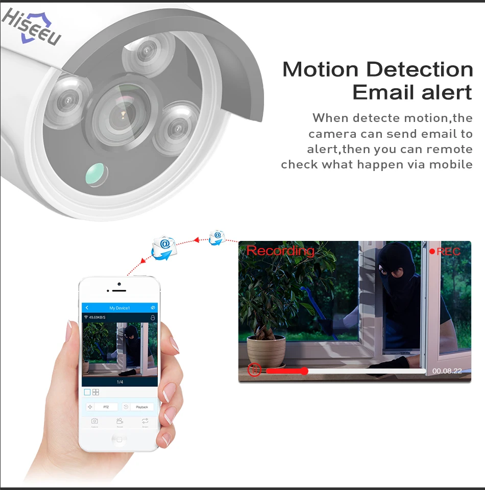 Hiseeu, 4CH, 960 P/1080 P, беспроводная система видеонаблюдения, wifi, 2 шт, 1.3MP, 2MP, водонепроницаемая ip-камера, Открытый комплект безопасности, CCTV, выдвижная