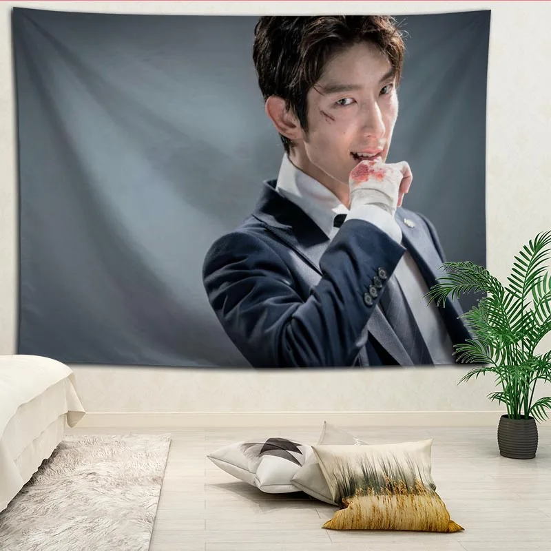 14 Пользовательские LEE JOON GI печатных Творческий гобелен гостиная спальня задний план стены ткань Висячие картины небольшой свежий - Цвет: 14