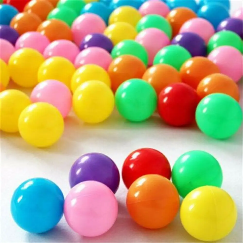 Lot 5.5cm Colorful Ball Fun Ball Soft Plastic Ocean Ball Babys Kids Swim Pit Toy
