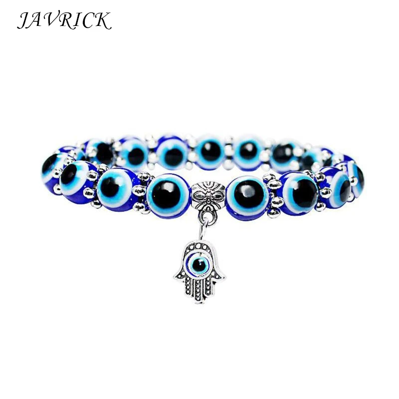 Синий глаз бусины стрейч браслеты Фатима ручной кулон Хамаса модные ювелирные