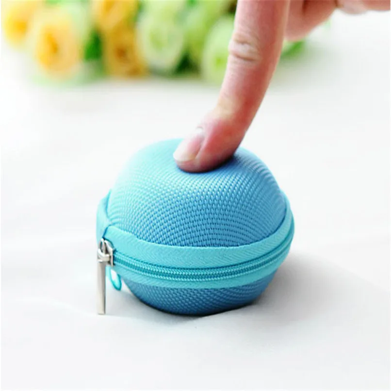 Мини сумка на молнии для наушников чехол хранения SD Earbud карта Жесткий Чехол