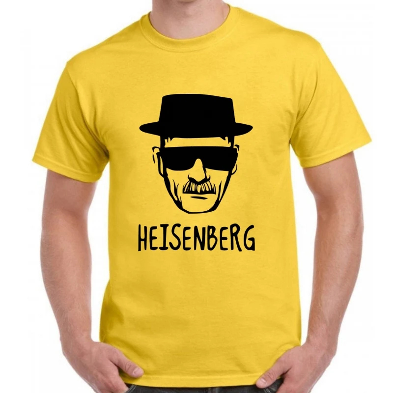 Золотой BLWHSA Breaking Bad Heisenberg, забавная Мужская футболка, высокое качество, хлопок, Круглый ворот, короткий рукав, модные, с принтом, мужские футболки - Цвет: Золотой