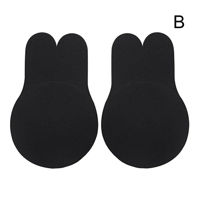 Type B 1 Pair Black IEFIEL женский силиконовый самоклеящийся бюстгальтер с фиксацией без бретелек бюстгальтер с подтяжкой, многоразовый бюстгальтер пуш-ап невидимый бюстгальтер для увеличения груди - Цвет: Type B 1 Pair Black