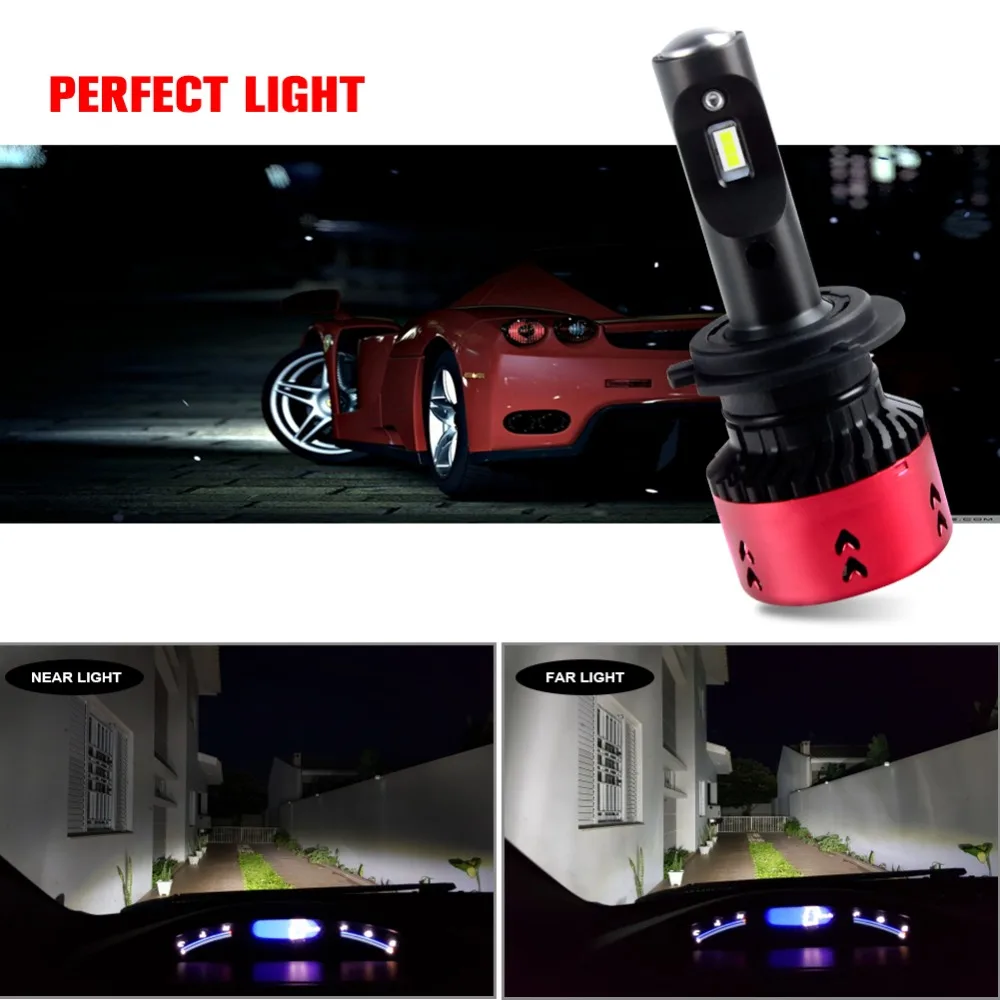 Foxcncar Led H4 H7 H11 CSP Car Headlight Bulb Kit 16000LM 70W DC 12V 9005 9006 9007 6500K Auto Front Lamp Styling | Автомобили и
