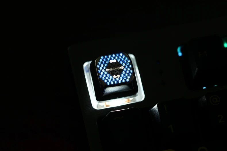 Kpreпаблик металлический драгоценный камень MX Keycap фиолетовый Рубин Сапфир Драгоценный Камень Искусственный Камень для механической клавиатуры ряд R4 esc светильник