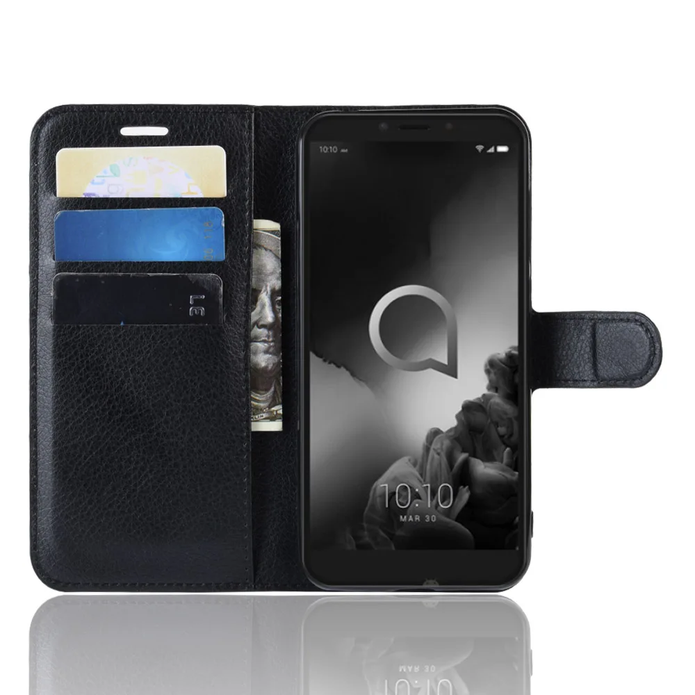 Чехол для Alcatel 1S 5024D 2019 Премиум чехол из искусственной кожи с отделениями карт