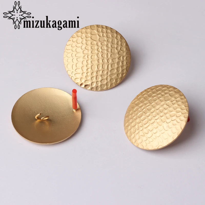 Большие круглые позолоченные серьги из цинкового сплава 33 мм 6 шт./лот аксессуары