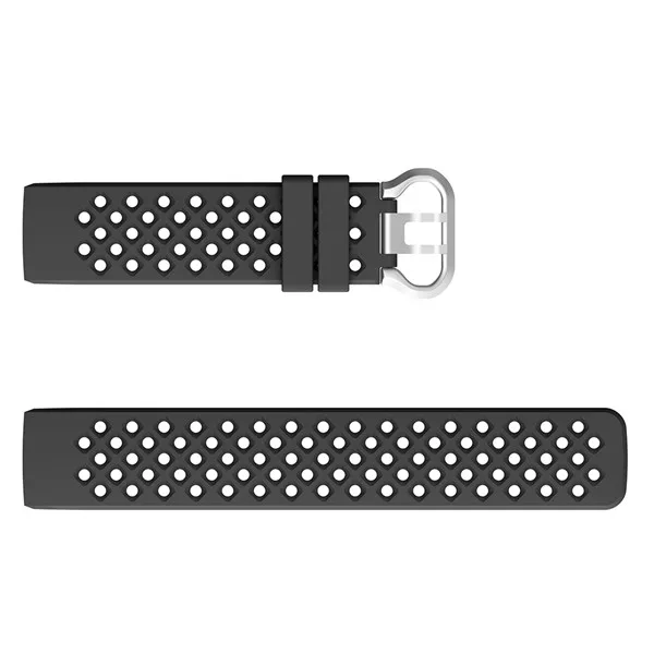 Черный Модные спортивные дышащие силиконовый ремешок для Fitbit Charge 3 Смарт-часы спортивные часы ремешок большой трубы - Цвет ремешка: Черный