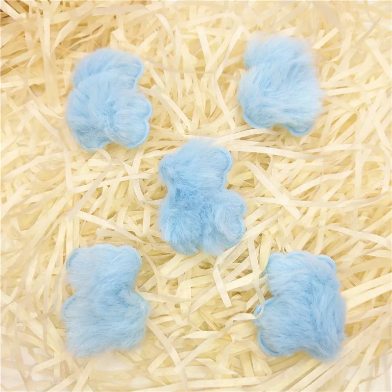 10pcs/lot Furry Felt bear Padded Appliques For Clothes Sewing Supplies DIY Craft Decoration Baby Headwear Accessories | Дом и сад