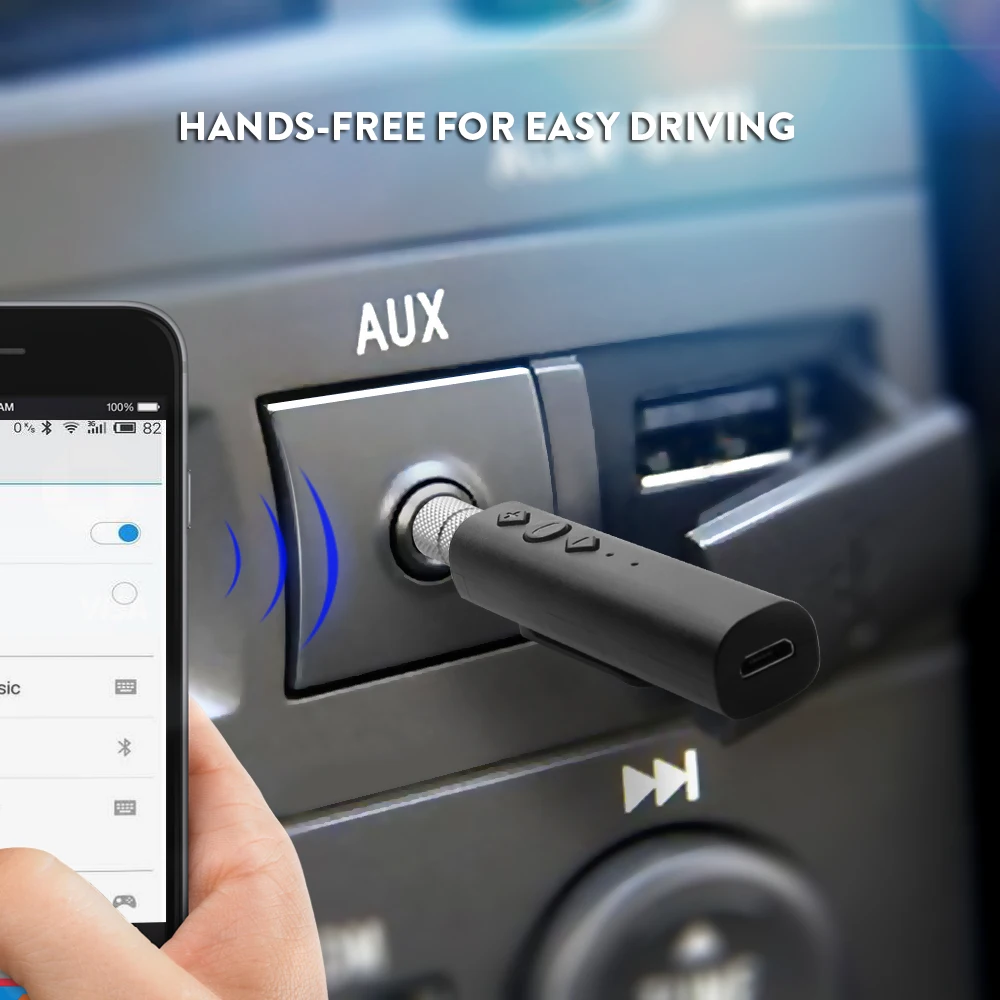 Автомобильный Bluetooth музыкальный приемник 3 5 мм разъем адаптер автомобильный