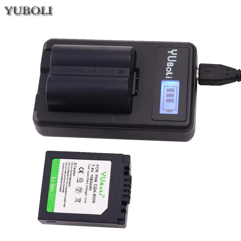 CGA-S006 S006 DMW-BMA7 S006A CGR-S006E Батарея+ ЖК-дисплей USB Зарядное устройство для цифрового фотоаппарата Panasonic Lumix DMC-FZ7 FZ8 FZ18 FZ28 FZ30 FZ35 FZ38 FZ50