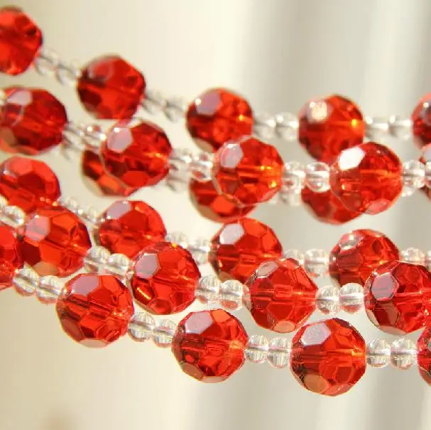 Бесплатная доставка Классические занавески из хрустальных бусин 5 струн 32 секции