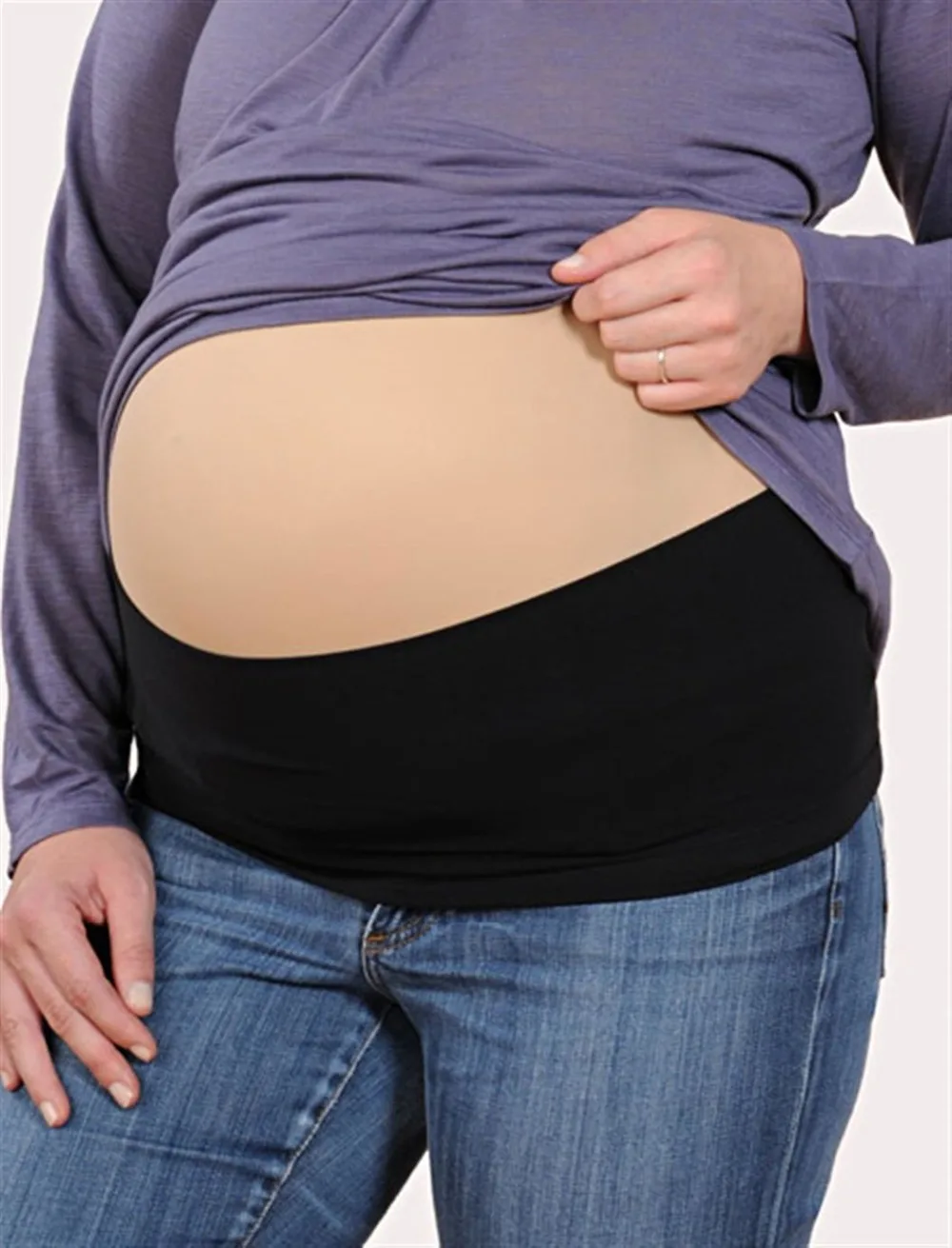 1 комплект черные талии Штаны для беременных удлинитель Pregant живота конечная