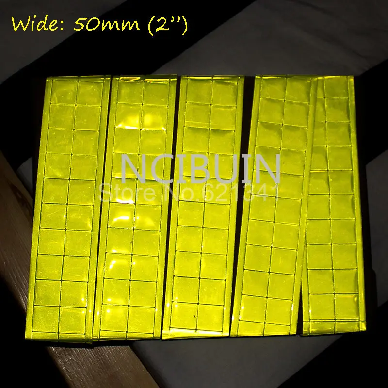 Защитная желтая светоотражающая лента 1 метр полоса из ПВХ для ремня