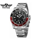 Мужские механические наручные часы Winner, синие полностью стальные автоматические часы-скелетоны, 2019