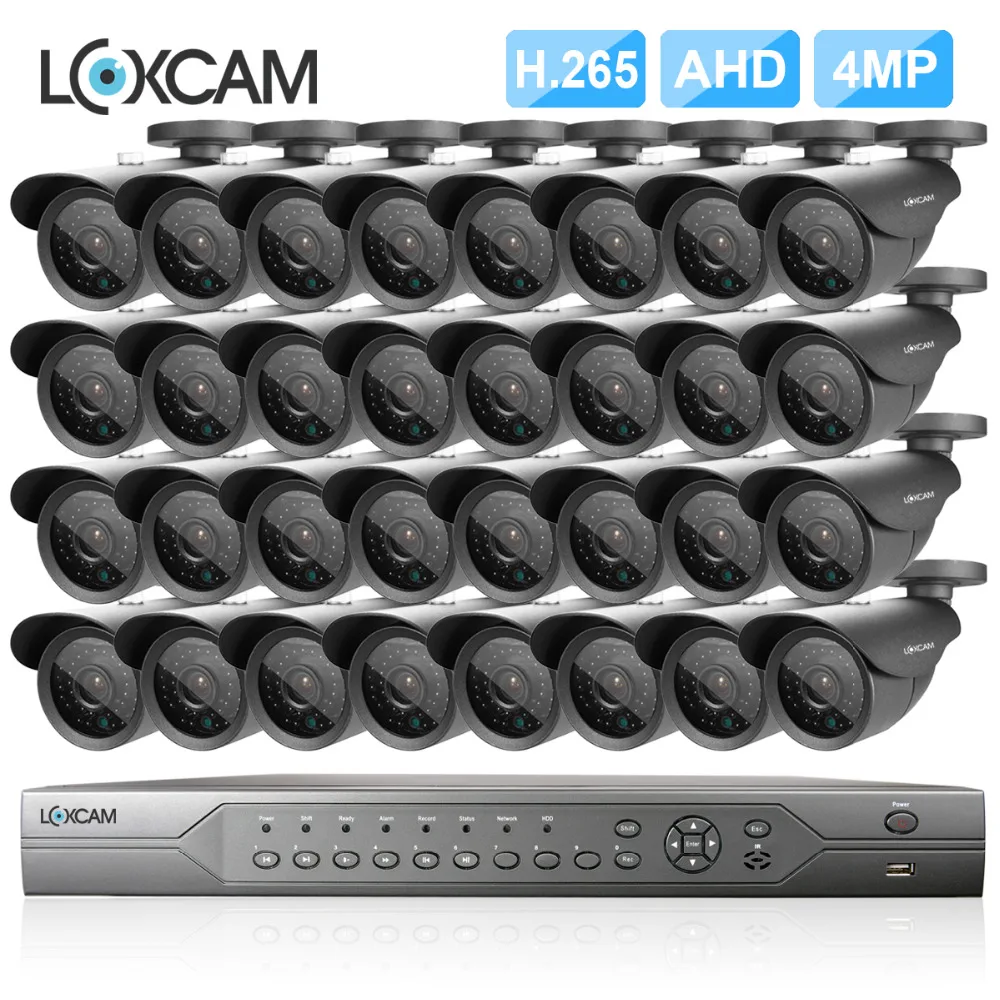 Система видеонаблюдения LOXCAM H.265 + 32 канала 4 МП 2688 1520 * AHD CVI IP66 наружная