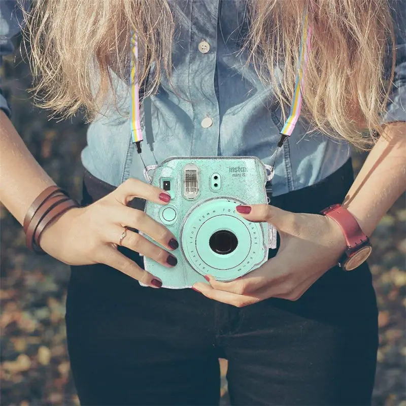 Чехол для камеры блестящий прозрачный пластиковый чехол защитный Fujifilm Fuji Instax Mini 9