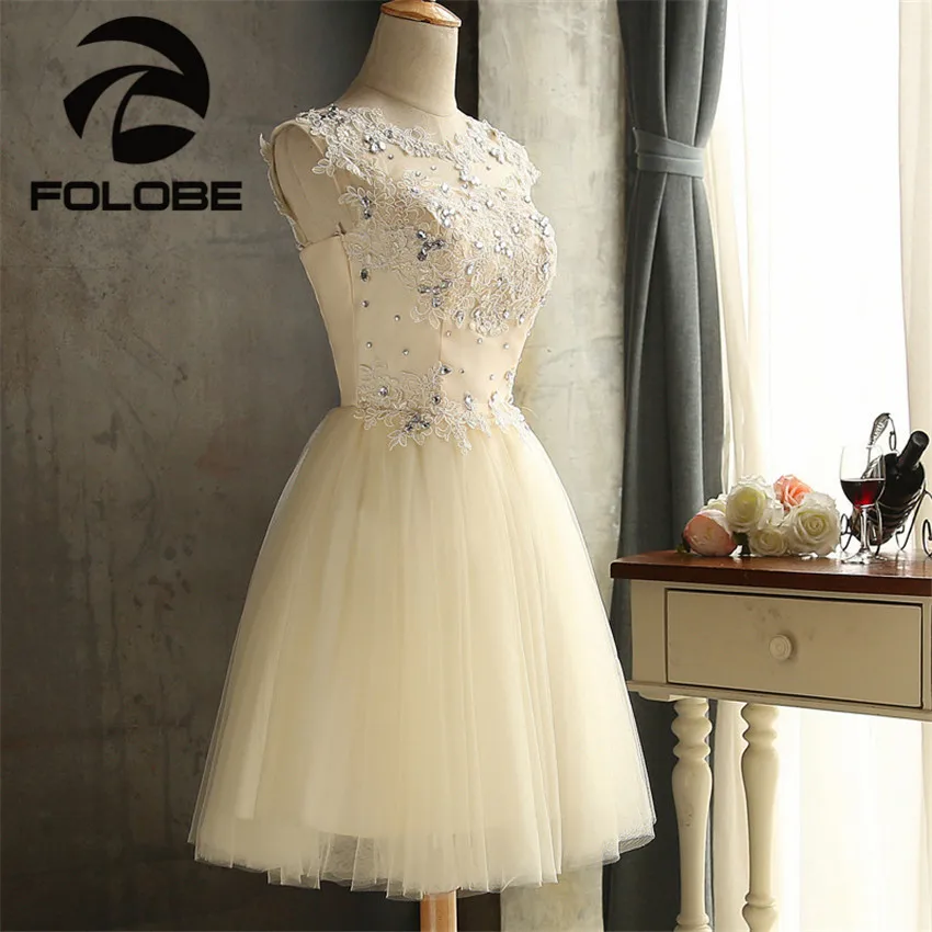 Элегантное кружевное платье с прозрачным вырезом и бисером Vestidos De Festa Мини