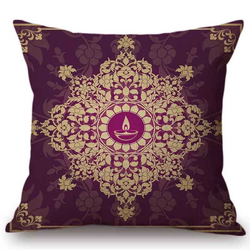 Дивали дивали 18 &quotфиолетовый квадратный фестиваль декоративная подушка