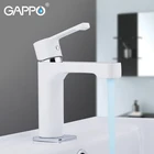 Смеситель для раковины GAPPO, белый кран Водопад для ванной комнаты, крепление на раковину