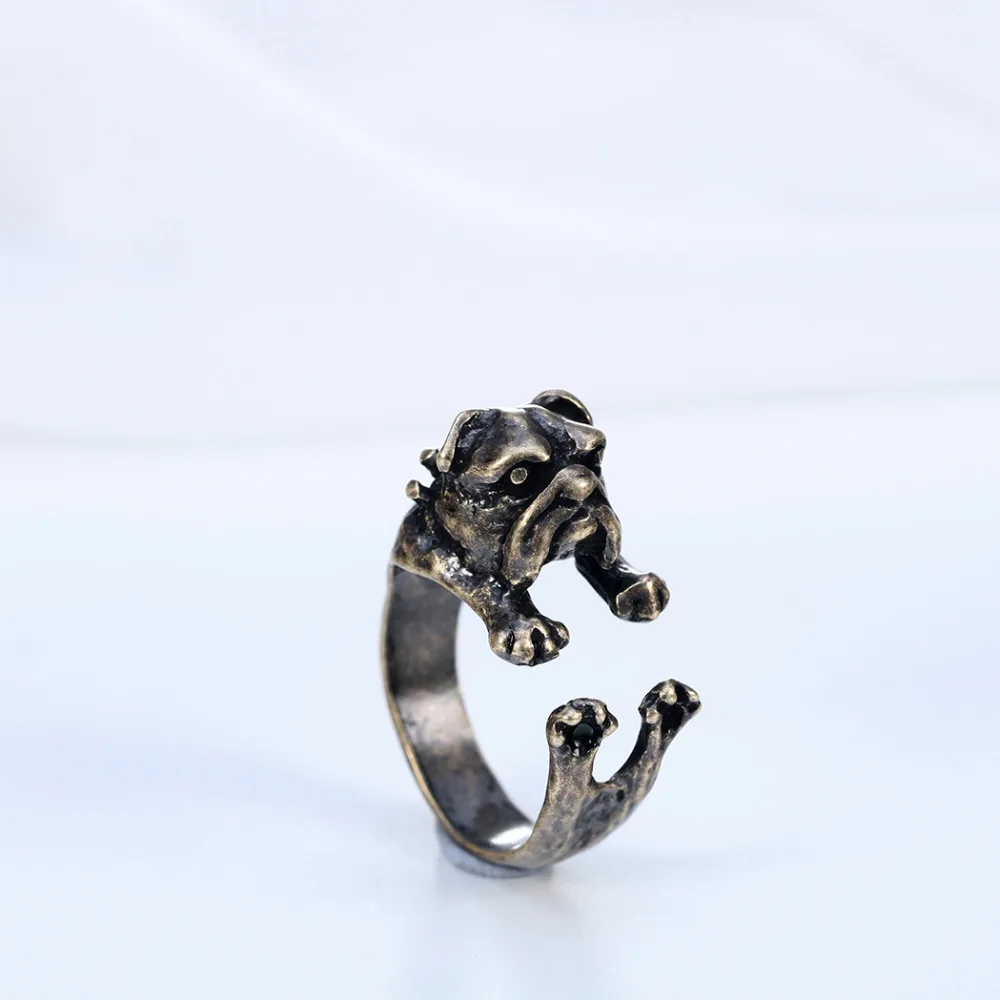 Kinitial 30Pcs Bulldog Ring Vintage Dog Hippie Boho Knuckle French Anel Rings For Women | Украшения и аксессуары