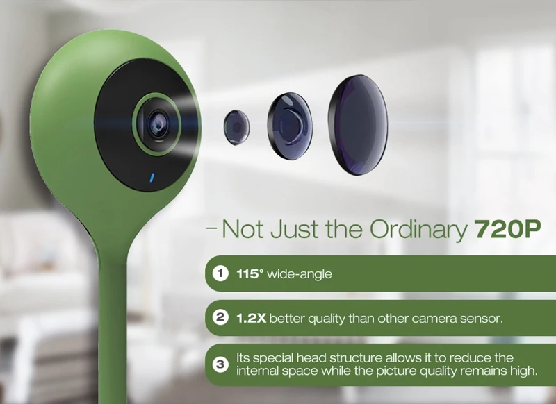 Digoo DG-QB01 мини Гибкая 720 P IP Камера 2,1 мм объектив Беспроводной WI-FI Ночное видение двусторонней говорить умный дом видеоняни и Радионяни