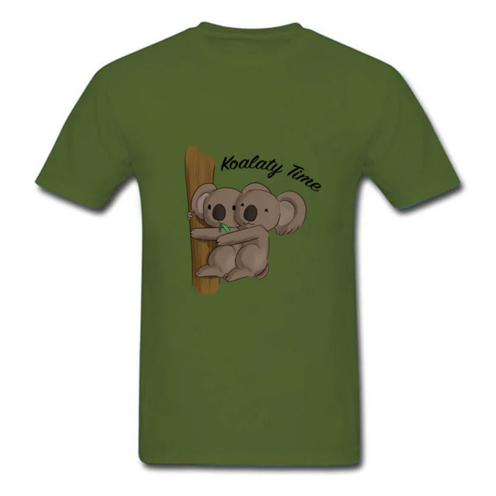 2018 Новый дизайн Мужская футболка Koala Time крутые футболки с принтом вырез лодочкой