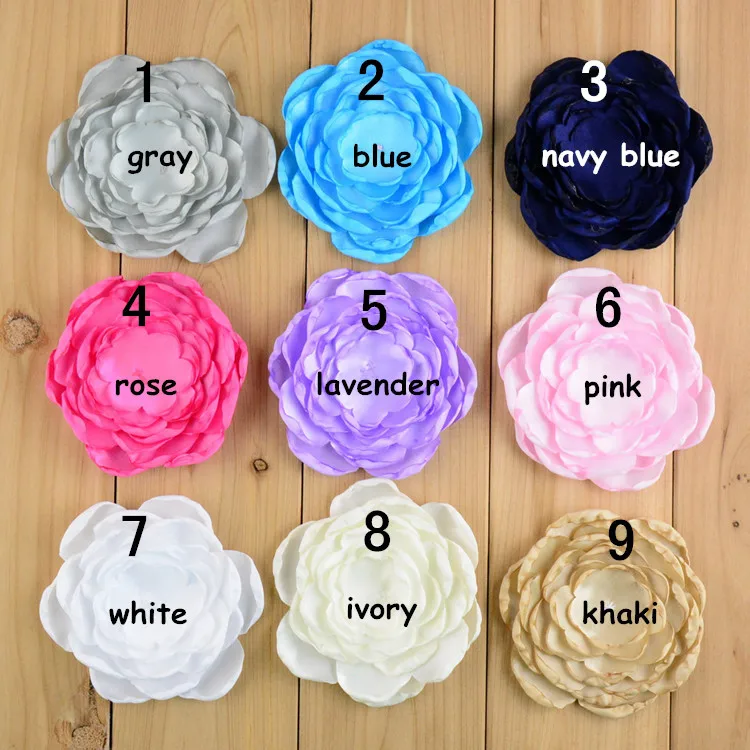 20 шт./лот новейший сгоревший атласный цветок 4 &quotмноголепестковый для волос