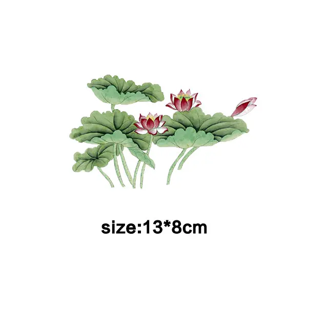 Flower-7 Нашивки в виде цветка лотоса для одежды с утюгом, переводные наклейки, термоколлагенты, футболка, платье, сделай сам, термоклеи, ropa - Цвет: Flower-7