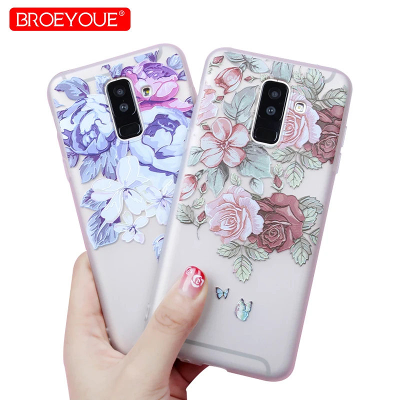 Case For Samsung Galaxy S10 A5 2017 A8 A6 Plus J4 J6 2018 J3 J5 J7 A3 A7 2016 S8 S7 Edge S9 Note 9 Flower Silicone Cases |