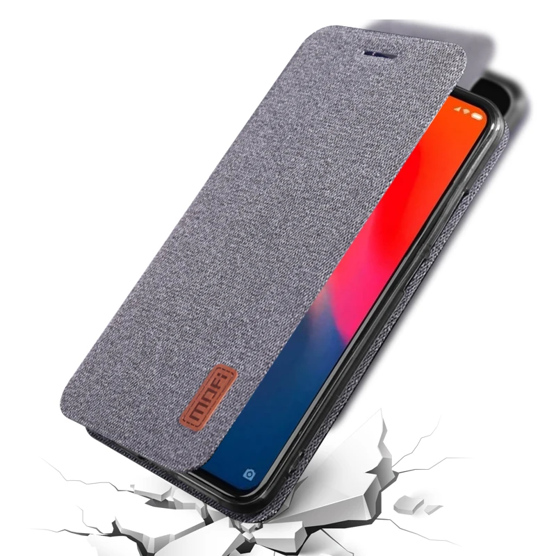 Чехол для Xiaomi Mi 9 Xiaomi SE с откидной крышкой, флип, из ткани, силиконовый, фундас MOFi, оригинальный, Mi9 Транспарентная версия.
