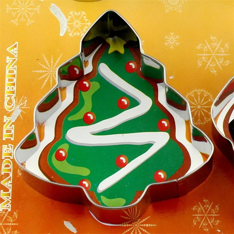 4 шт. Рождество сценарий набор печенья украшения из нержавеющей стали Cookie