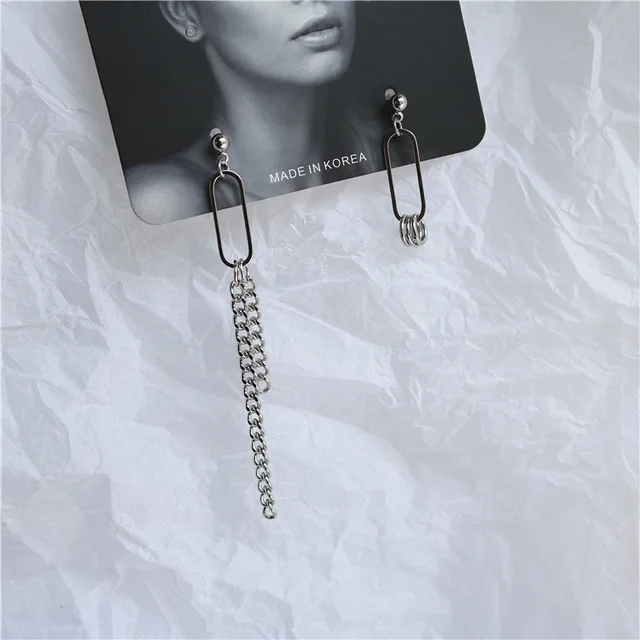 Kpop Blade Pendientes Mujer Moda корейские модные ювелирные изделия геометрические длинные серьги-гвоздики с кисточками для женщин Brincos Kpop серьги для мужчин