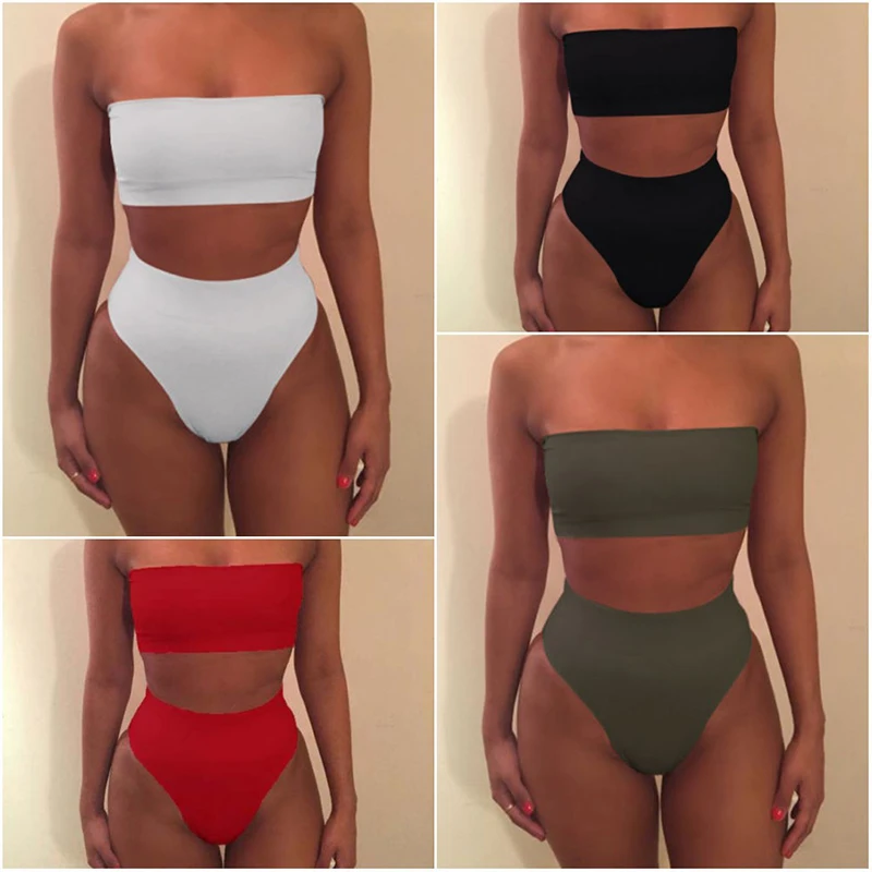 Купальник бикини однотонный бюстгальтер без косточек купальник 2020|bra swim|bra sexybra with