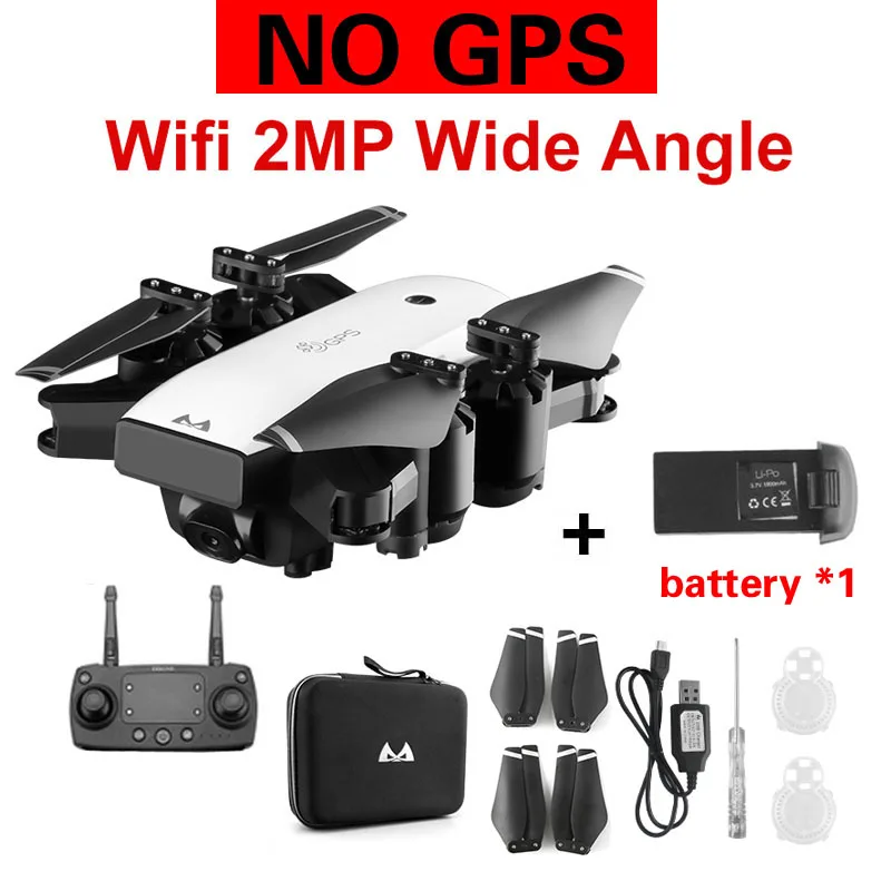 no gps 720p battery1 Радиоуправляемый Дрон Квадрокоптер игрушки S20W FPV 720 P/1080 P камера селфи удержание высоты авто возврат Взлет/посадка Hover Дрон gps подарок otpro - Цвет: no gps 720p battery1