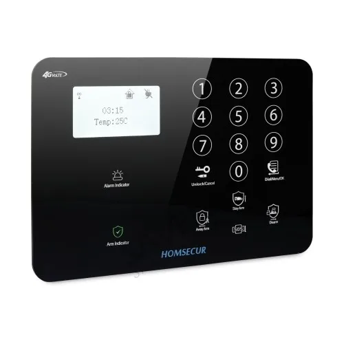 HOMSECUR GA01 4G B беспроводной 4G/GSM LCD домашняя система охранной сигнализации с