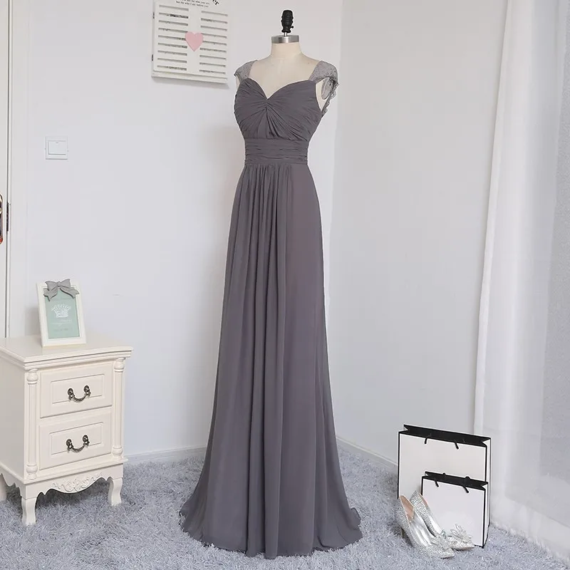 Дешевые серые Платья для подружек невесты до 50 шифоновые кружевные платья а