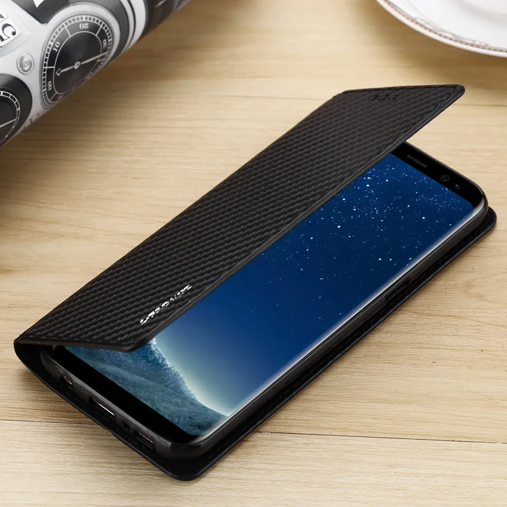L-FADNUT углеродного волокна Флип кожаный чехол для samsung Galaxy S8 плюс S9 S10 бумажник чехол для samsung S7 край S6 S5 нео-Записка 9