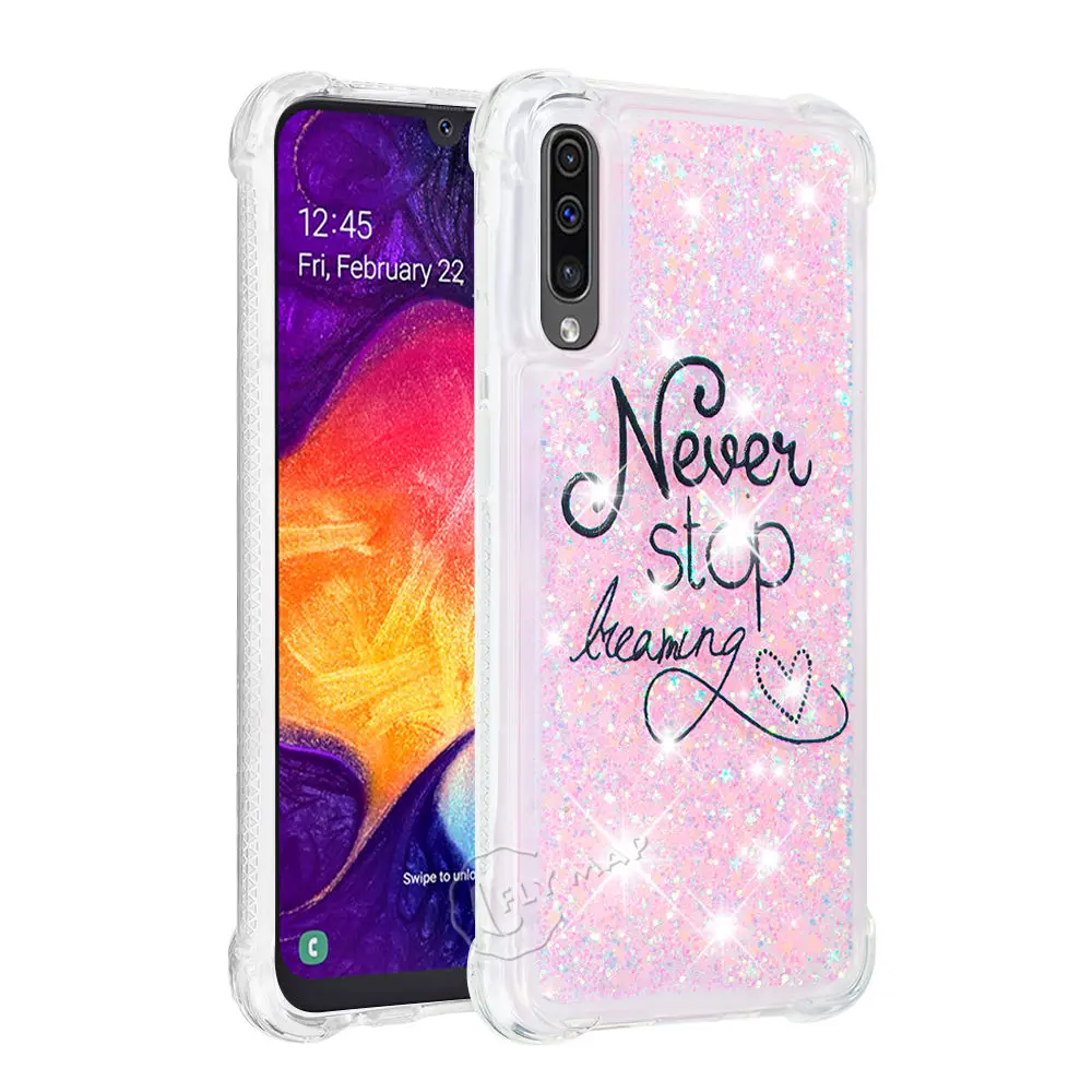 Чехол для телефона с блестящими звездами для samsung Galaxy A50 A 50 50A SM-A505FN SM-A505F/DS динамический жидкий мусор зыбучий песок чехол