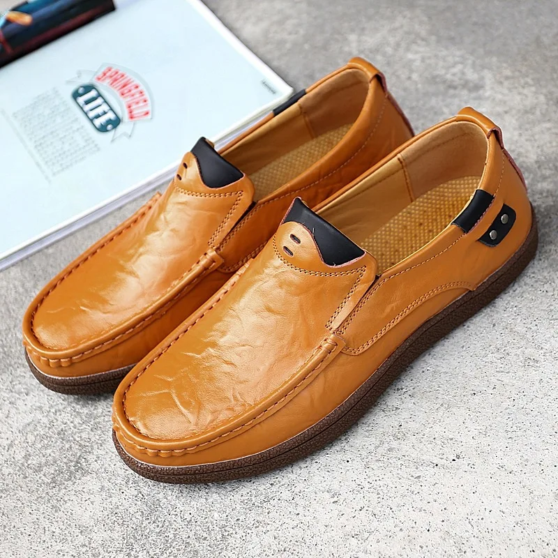 2019 New Men Loafers Luxury Brand Shoes Fashion Casual Male Lace Leather Designer Flat | Обувь