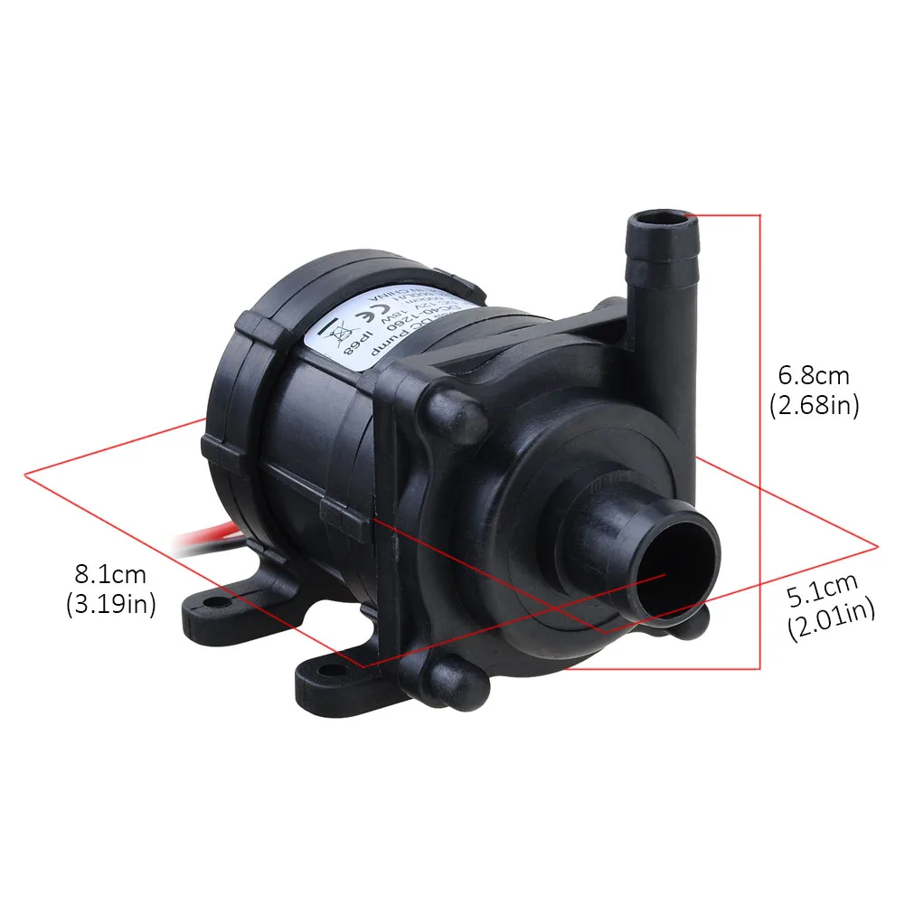 Водяной насос DC12V/1000mA Солнечный Мощность циркуляции горячей безщеточный Аквариум Пруд погружные насосы