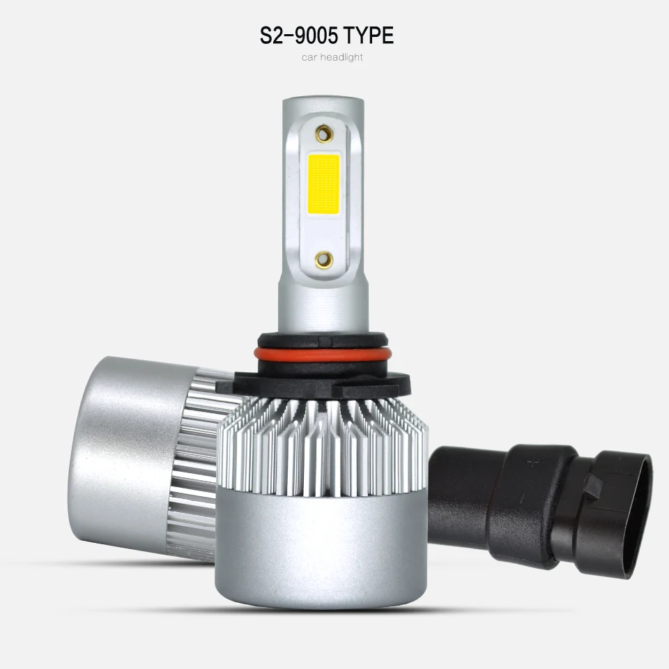 Aslent S2 H4 светодиодный H7 H11 H1 фар автомобиля H8 9005 HB3 9006 HB4 9004 9007 H3 лампа COB автоматическое Противотуманные фары 6000 К 72 Вт 8000lm 12 V