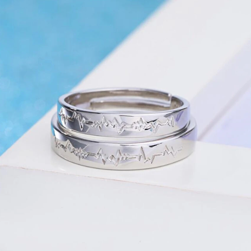 PXCHZQ пары Серебряный цвет на любовь молния геометрические женские ювелирные