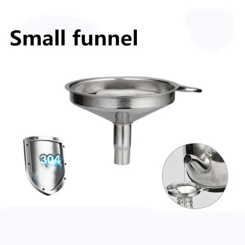 

CTREE 1Pcs Small Funnel 304 Stainless Steel Environmentally Friendly Durable Tapered Funnel Filter Oil Leak Kitchen Gadget C856