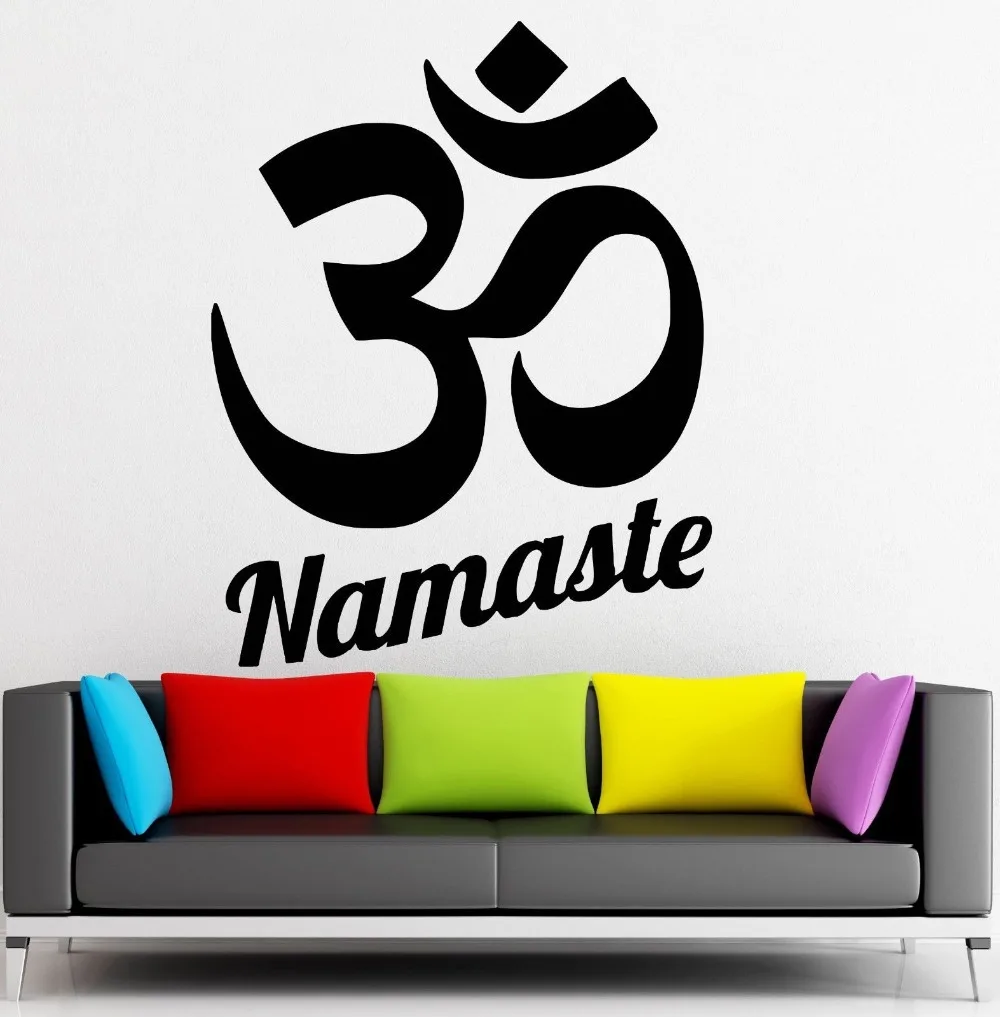 Om мантра настенные наклейки с йогой медитация буддизм намаст санскрит наклейка |