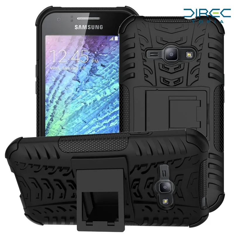 Красочные Шины Зерно силикон для Samsung J1 Ace чехол Стенд задняя крышка Samaung Galaxy J110 TPU