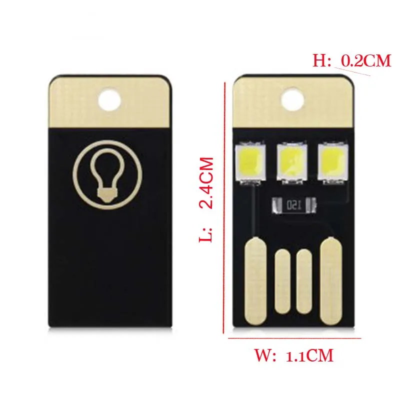 5 шт. Портативный Ночной Кемпинг Eqpment USB power 3 светодиодный светильник 2835 фишек карманная карточная лампа светодиодный брелок USB светильник ультра низкая мощность