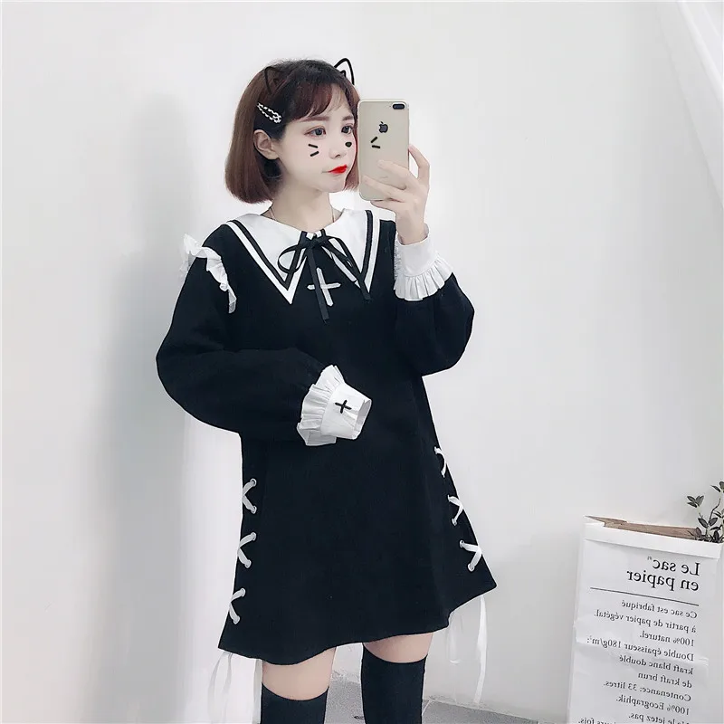 Фото Japanese Women Black Lolita Style Cute Tutu Dress Gothic Dark Ruffles Pleated Cosplay Costume Girl's Kawaii Lace Layered Dresses Женская Japanese Women Black Lolita Style Cute Tutu Dress Gothic Dark Ruffles Pleated Cosplay Costume Girl's Kawaii Lace Layered Dresses Женская