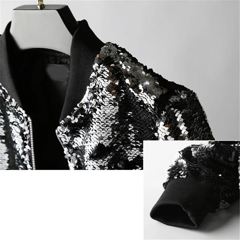 Новинка весны 2019 Женская куртка с блестками модная верхняя одежда на осень